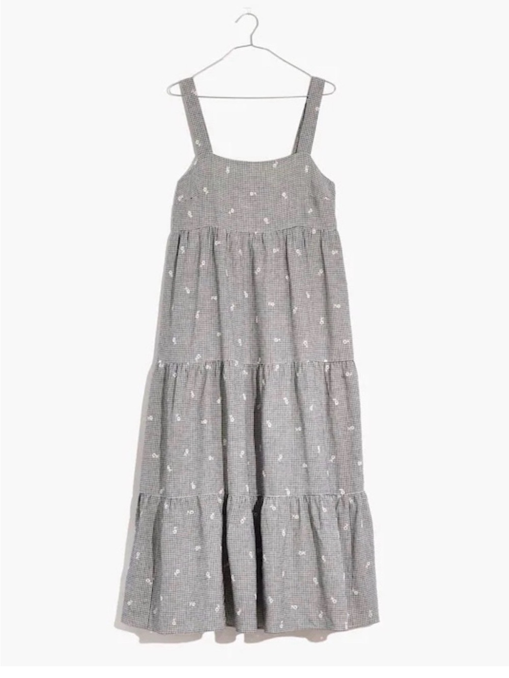 Madewell gingham midi dress